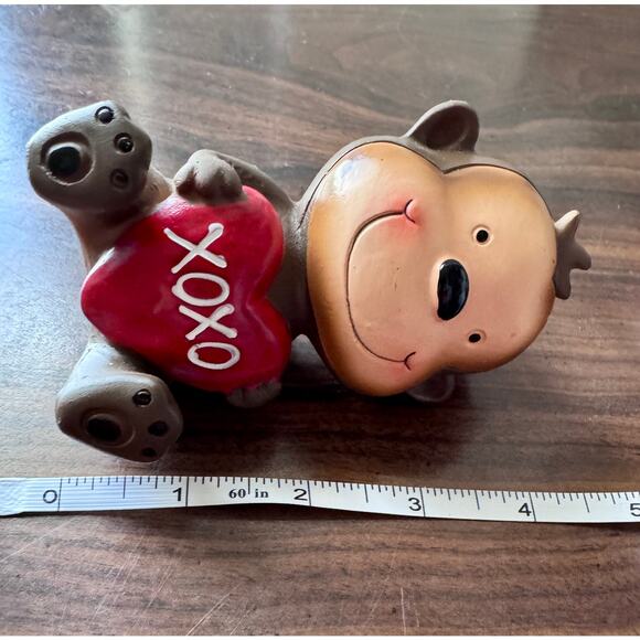 Monkey Figurine with Red "XOXO" Heart – Valentine’s Day Decor - Picture 9 of 10